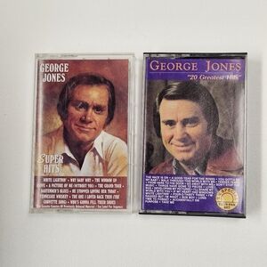 George Jones Cassette Tapes - Super Hits & 20 Greatest Hits